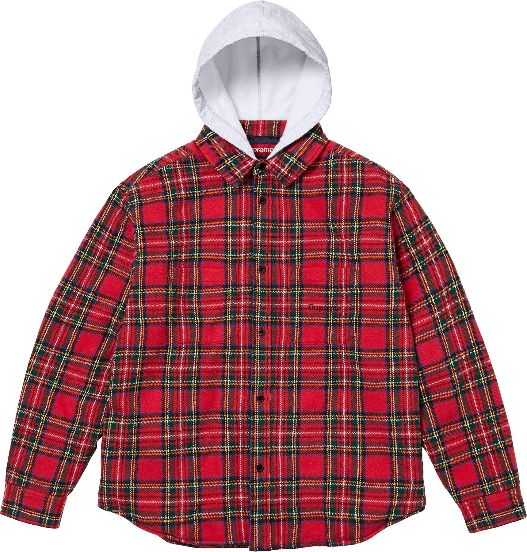 Tartan Flannel Hooded Shirt view 10